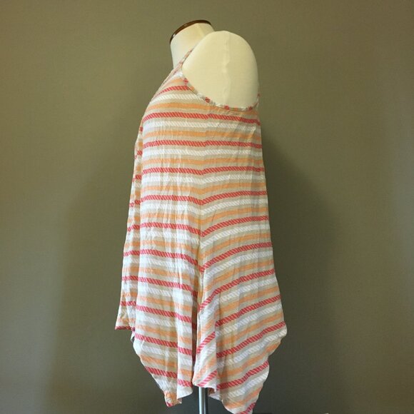 Y2K Suzy Shier Rope Print Rayon Handkerchief Hem Tank Top - Picture 3 of 16